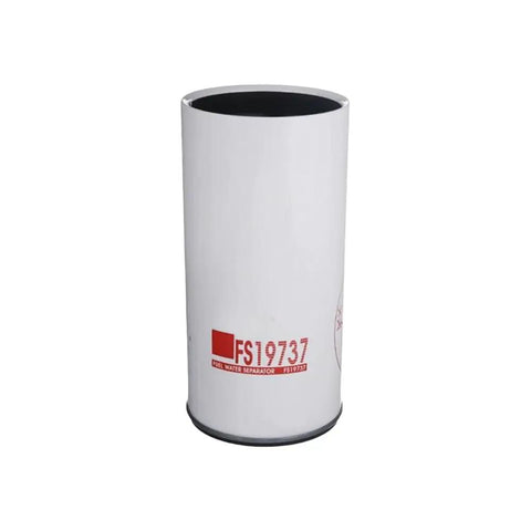 Fuel Water Separator FS19737 557871D1 42554067 Compatible With Fleetguard Engine Filters, white cylindrical filter.