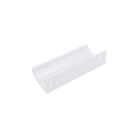 10Pcs White Arc Surface Drawer Pulls For Cabinets And Furniture, White Edge Handles, Hidden Cabinet Pulls, 2.52 Inch Hole Diameter 64mm