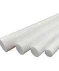 White PTFE Round Rod, 500mm Length, F4 Round Bar, Solid Round Plastic Rod for precision in high temp wear resistant applications