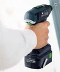 Professional 18V Cordless Drill And Driver Tool With Quick Change Chuck System Hella Versatile For Wood Metal And Garage Work Smooth Grip Fast Charge Battery Included Bright Led Light Variable Speed Trigger Top Tier Performance Rig in hand close-up.