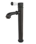 Single Handle Vessel Sink Faucet in Brushed Nickel, Deck Mount, Drip Free Ceramic Disc, Brass Zinc Alloy Build, 1.2 GPM Flow