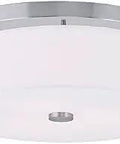 Meridian 3 Light Ceiling Mount In Brushed Nickel Transitional Lighting Fixture With Classic Vibe And Modern Edge For Living Rooms Hallways