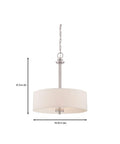 Harlowe Pendant Light In Satin Platinum Finish With Traditional Style That Vibes With Your Space, Medium Base Bulb Ready