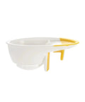 Side view of 3 In 1 Egg Separator With Raised Edge And Non Slip Grip For Easy Cracking No Mess Drips Keeps Shells Out Of Batter Fits Any Bowl