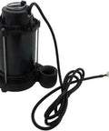 Heavy Duty Cast Iron Sump Pump Replacement Fits Esp25n Models, black pump with cord for efficient floodwater removal.