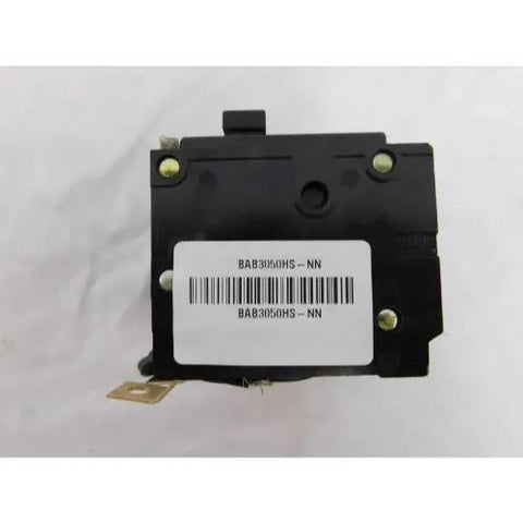 Back view of Bolt-On Mount BAB Industrial Miniature Circuit Breaker With Shunt Trip, 3-Pole, 50 Amp, 240 Volt AC, Quicklag Molded Case