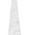 Carrara White Marble Threshold Tile With High Bevel For Hollywood Doorway Dope Look 4x36 Inch Polished Saddle Floor Transition Tile Grey Vein Marble Finish Premium Home Upgrade, angled view