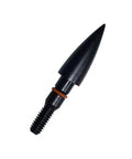 100 Grain Field Points For Archery - 5/16 Inch Steel Screw In Tips, showing the detailed design and threaded base