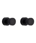 Slick Wall Mount Hooks For Towels And Coats, Insanely Strong 304 Stainless Steel Door Organizer, two black hooks for organizing.
