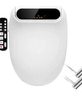 Smooth As Silk Electric Bidet Toilet Seat With Gentle Soft Close Cover, Always Warm Pad, And Self Washing Nozzle, top view