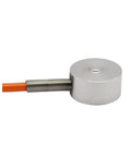 5kg Button Type Compression Load Cell Sensor With 2m Cable, Tiny But Mighty Miniature Strain Gauge Scale For Precise Weighing, IP66 Stainless Steel, Low Height 7mm, 13mm Diameter, Great For Compact Scales. side view with cable