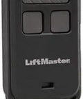 Ultra Compact Keychain Garage Door Remote 890MAX Mini Fully Compatible With 371LM And 971LM, black, front view with keychain loop