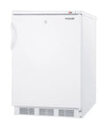 Built Tough Undercounter Freezer, 3.5 Cubic Foot Commercial Storage, white finish, front view, heavy duty design.