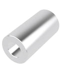 Aluminum spacer, 1/2 in OD x 1/4 in ID, unthreaded round standoff