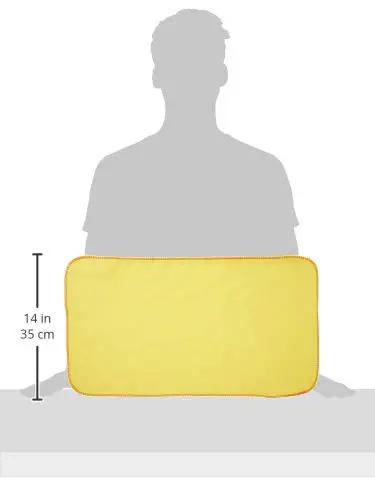 Yellow Flannel Dust Cloths 13 X 24 Inches, 100 Percent Cotton, fully hemmed, displayed with size reference, ideal for auto detailing.