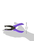 Diamond Shape Manual Hand Hole Punch Handy With Ergonomic Grips One Quarter Inch Hole Six And A Half Inch Long Clipping Receptacle
