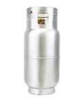 Aluminum forklift propane tank with gauge, 33.5 lb capacity