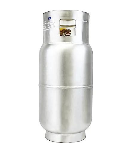 Aluminum forklift propane tank with gauge, 33.5 lb capacity