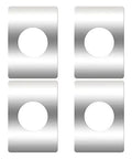 4 Piece Stainless Steel Door Reinforcement Plates Set For Covering Damaged Holes And Fixing Loose Locks Brushed Finish