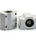 Pair Of SCS8UU Linear Motion Ball Slide Units Heavy Duty Bearing Blocks for 3D Printer and CNC Router in aluminum.