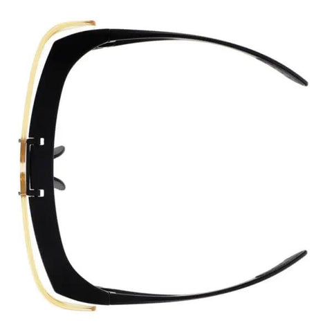 Super Lightweight Flip Over Radiation Safety Glasses Featuring Badass 0.12mm Lead Lens Protection With Comfy Rubber Grip Pads For Stress Free Medical Work, black frame, stylish design.