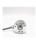 Incremental Photoelectric Rotary Encoder for 360 Degree Precision Positioning and Smooth Motion Control in Industrial Automation, front view with cable