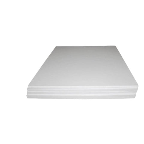 White PTFE Plastic Sheet 500x500x0.5mm Heavy Duty Pro Grade Plate for electrical insulation and low friction applications