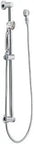 Full Spray Handshower With Slide Bar Chrome Finish, 69 Inch Hose, 30 Inch Slide Bar, M-PACT Compatible, Height Adjustable