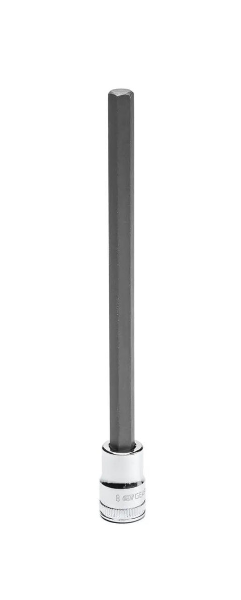 Long Length Hex Bit Socket Set for Three-Eighths Inch Drive, 6-Piece Metric Hex Sockets with S2 Steel Bits, detailed view