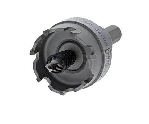 IDEAL 36-311 TKO carbide hole cutter with smooth-start pilot bit, gray metal, front view