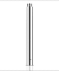 Pole Dance Extension Pole For 45mm Poles - 500mm Pro Grade Height Adjustable, Easy Install, Chrome Steel, Silver, showing threaded top.