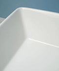 Close-up of USZWBY Vessel Sinks Bathroom Vessel Sink Modern Simple Balcony Ceramic Single Basin showing smooth corners.