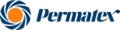 Permatex logo featuring a blue spiral design with an orange center next to the brand name in blue text.