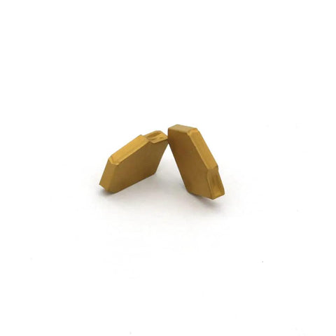 Two GTN-2 SP200 CNC Grooving Carbide Inserts Pro Grade Heavy Duty Cutting For Steel And Stainless Fits SPB226 Lathe CVD Yellow Coating