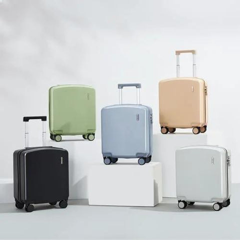 Underseat 16 Inch Carry On Luggage For Travel Lightweight Hard Shell With Spinner Wheels Airline Approved TSA Lock Gray Hanke