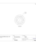 Diagram of Single Cone Tapered Roller Bearing Cone 2558 for radial and axial load support, compatible cups sold separately, dimensions shown