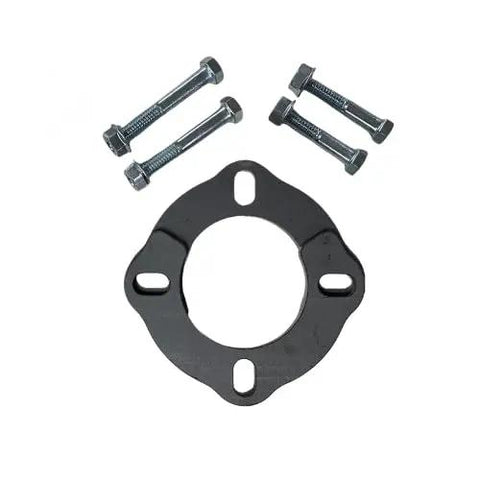 Top Tier Exhaust Flange Repair Kit For Jeep Wrangler Jk And Jku 2012 To 2018 includes black gasket and bolts for secure installation.