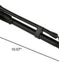 Fox Factory HP Shock Pump with swivel head, side view, black, 10.07 in long
