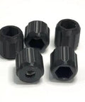 Replacement Thumb Screw Nut Knob With Stainless Steel M6 Thread For Single And Dual Drum Tumblers, black plastic, five pieces.