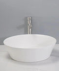 USZWBY Vessel Sinks Bathroom Vessel Sink European Style Light Luxury Round White Wash Basin Countertop Bathroom Bowl Sink with faucet.