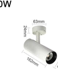 DJVHSRI Recessed Lighting Housing Trim Kits 10W Led Adjustable Aluminum Downlight with dimensions 162mm x 60mm x 24mm.