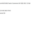 Ford Alternator To Generator Swap Kit For 8N 2N 9N Tractors 1939 Through 1951 12 Volt conversion kit part details.
