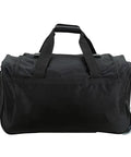 Rockland rolling duffel bag, black nylon, 22-inch with dual top handles and wheels