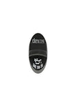 Top view of GM OE Engine Oil Filler Cap Replacement For GM Vehicles, black with Dexos label, designed to seal oil filler opening.