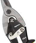 Amazon Basics Straight Cut Aviation Snip, side view with black/yellow handles and steel blades.