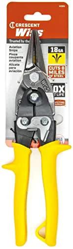 Crescent Wiss 9-3/4in MetalMaster compound-action snips with yellow handles for straight/left/right cuts (M3R).