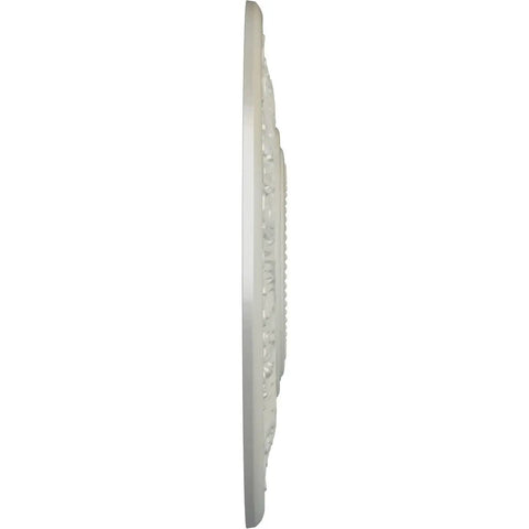 Vienna Ceiling Medallion 20 Inch Flash Blue Lightweight Hand Painted Decor side view, showing depth and relief detail.