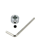Eight Piece One Quarter Inch Bore Shaft Collar Lock Set Built Tough, Zinc Plated Solid Steel With Set Screw, Allen key shown