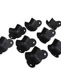 2-Leg Amp And Cabinet Corner Brackets In Textured Black Powder Coat, 18 Gauge Steel, Two Mounting Holes Each 0.18 Inch Diameter, Set Of 8