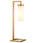 Tall Floor Lamp With Glass Milk Shade In Brass Finish, Stands At 67.75 Inches Tall, Steel Base, sleek modern design for home interiors.